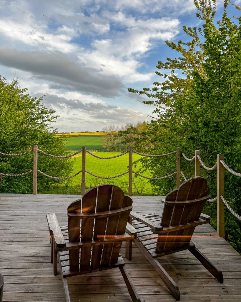 Hewn Yorkshire nordic sauna view