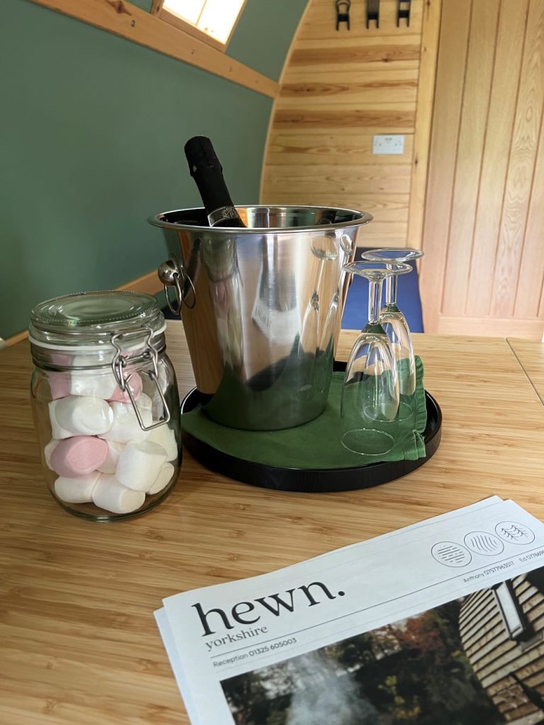 Hewn Yorkshire foxwood interior prosecco celebration